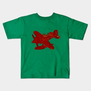 Little Floatplane, Red Kids T-Shirt